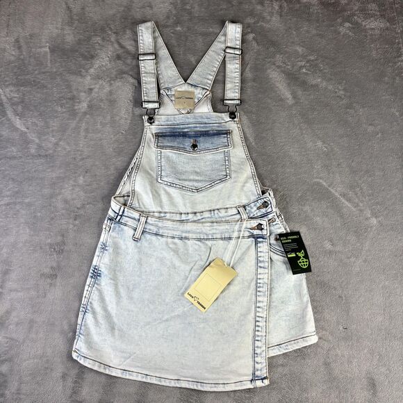 Love Trends Dresses & Skirts - Love Trends Skort Dungaree Womens Large Denim Overalls Shorts Eco-Friendly
